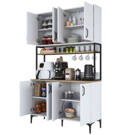 Hanah Home Armario Multiusos Nogal y Blanco